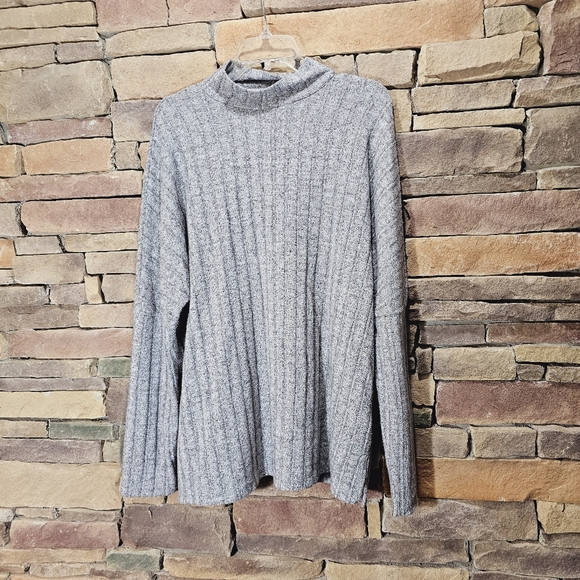 Anthropologie Eri + Ali Fiona Hacci Tunic Ribbed Tunic Sweater Mock Neck Large - Picture 6 of 10